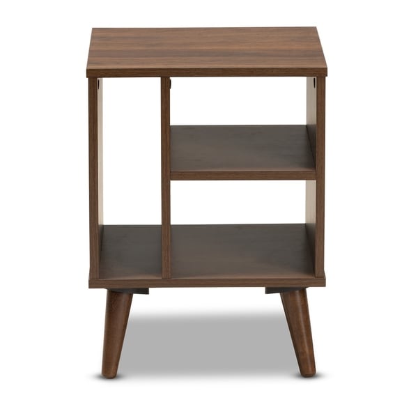 Carson Carrington Bankekind Modern Walnut Wood End Table