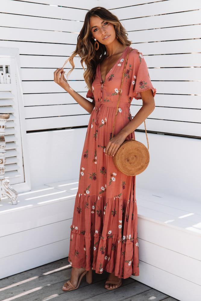 Hard To Miss Maxi Dress Rose