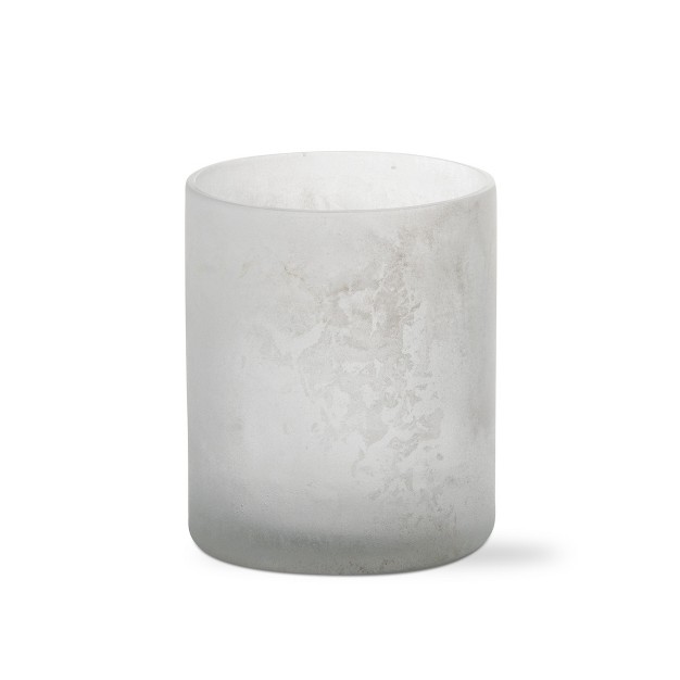 Tagltd Surf Frosted White Glass Tealight Holder