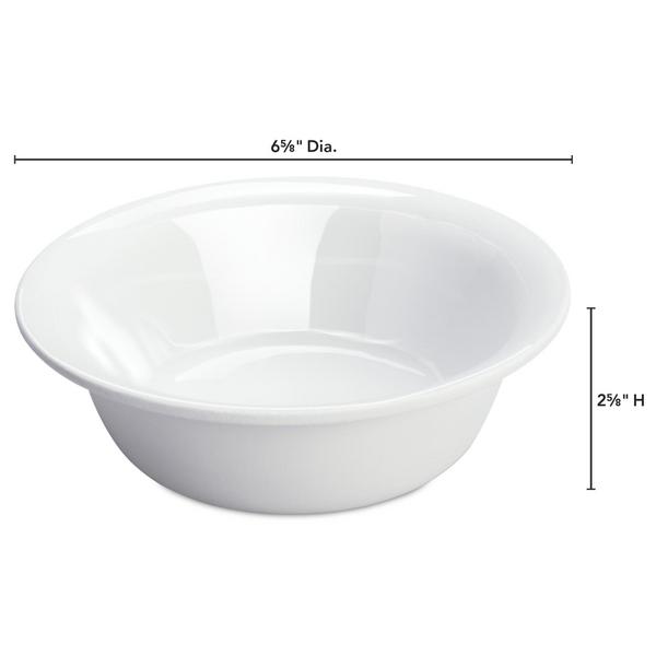 Sterilite 20 Ounce Cereal Soup Bowls Set of 3 Plastic White， 2 Pack