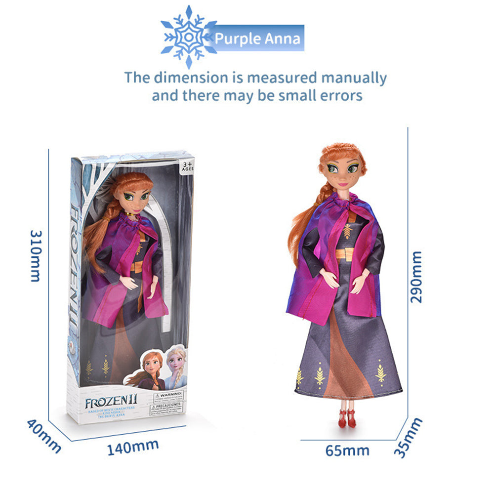 4PCS Set Disney Frozen Elsa Anna Dolls Sets, 11" High Frozen Princess Doll Toys with Accessories Olfa Sets Girl's Christmas Gift Box,Girl Collectible