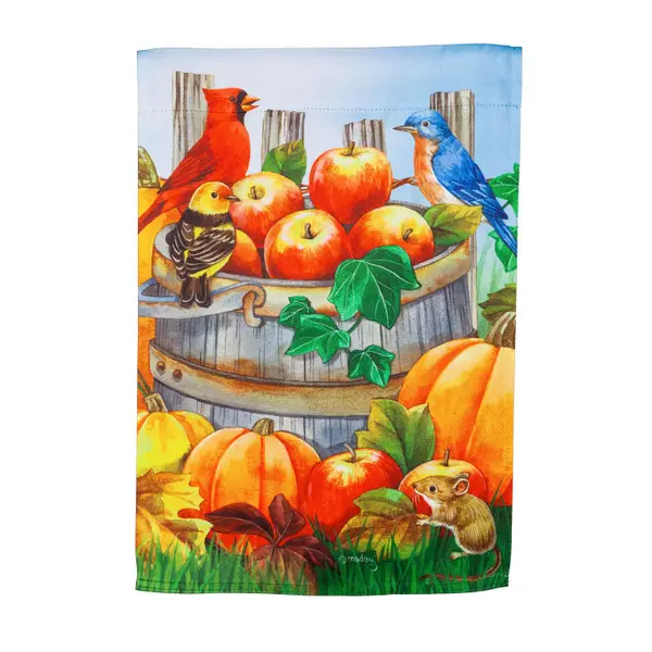 Evergreen Enterprises Apples and Pumpkins House Suede Flag