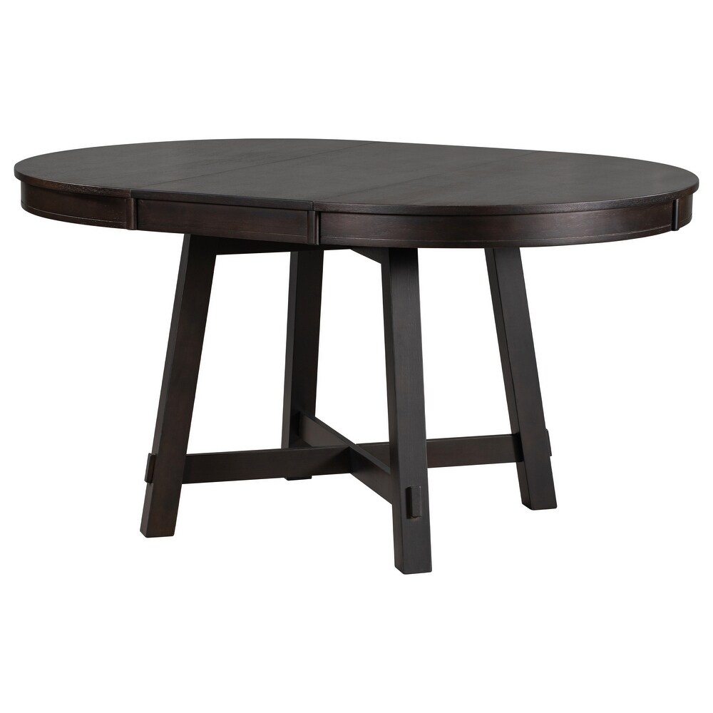 Round Extendable Dining Table with 16\