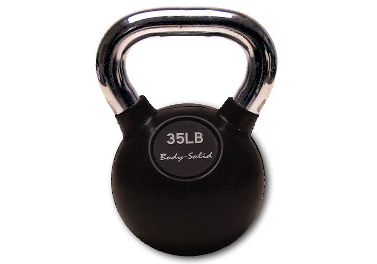 Body-Solid 35 lb Premium Rubber Coated Kettlebell