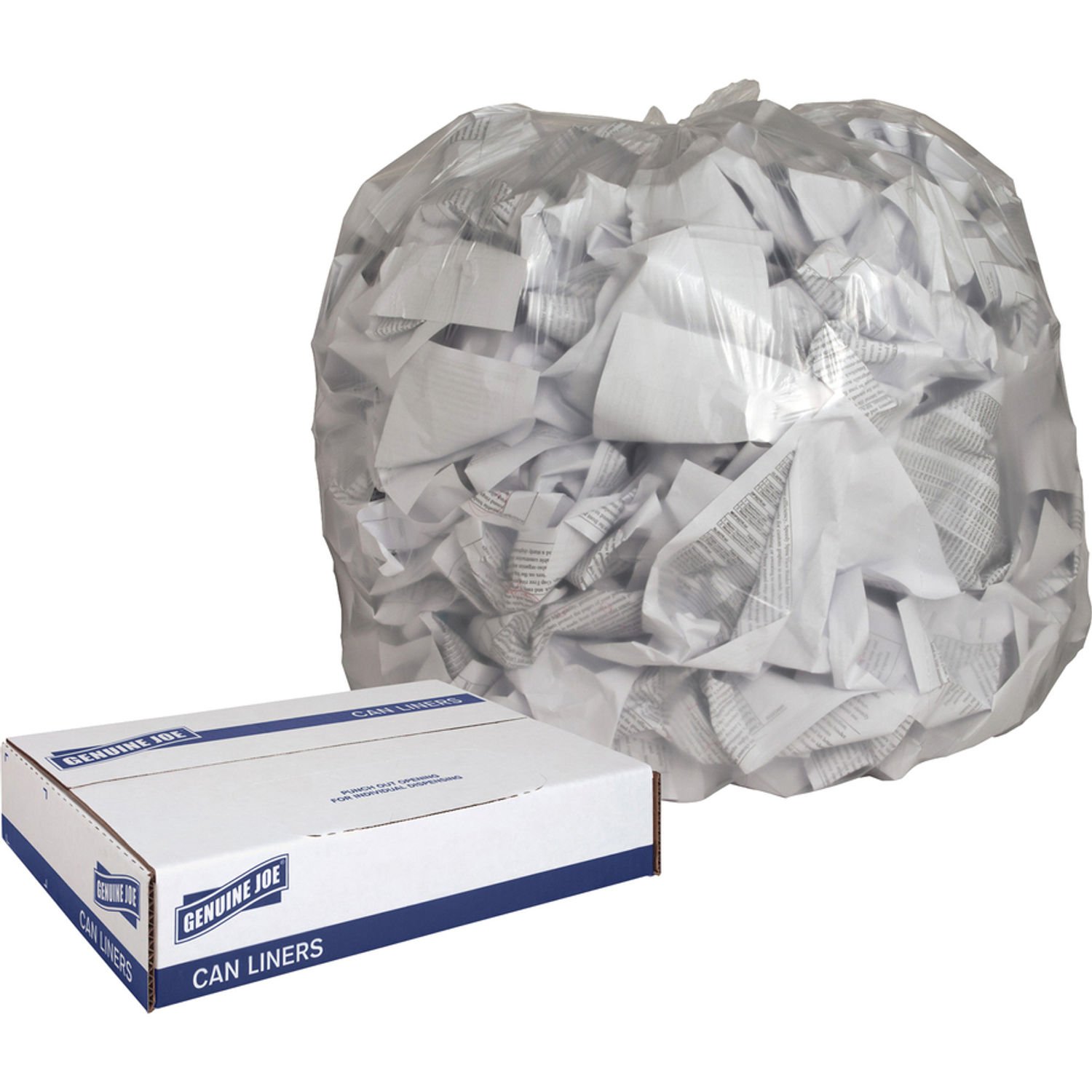 Clear Trash Can Liners by Genuine Joe GJO01015