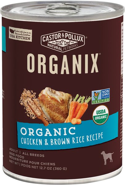 Castor and Pollux Organix Organic Chicken and Brown Rice Recipe Adult Canned Dog Food