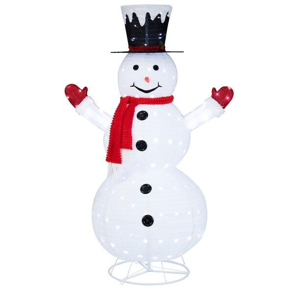 6 FT Lighted Christmas Snowman Outdoor Pop up Snowman w 200 Lights