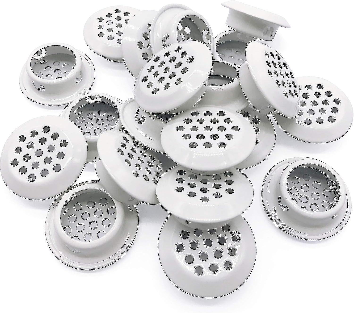 20pcs Vents 25mm Circular Soffit Stainless Steel Round Mesh Hole Louver For Kitchen Ba