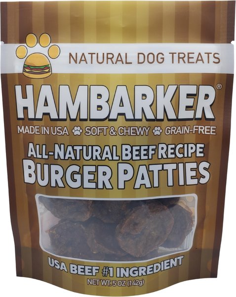 Fast Pet Food Hambarker All Natural Freeze Dried Dog Treat， 5-oz bag， 15 count