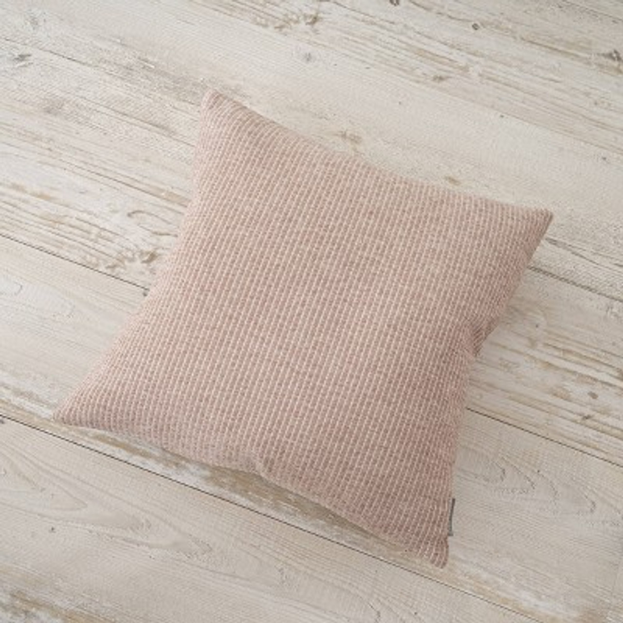 18x18 Elsa Reversible Woven Striped Chenille Square Throw Pillow Taupe - Evergrace