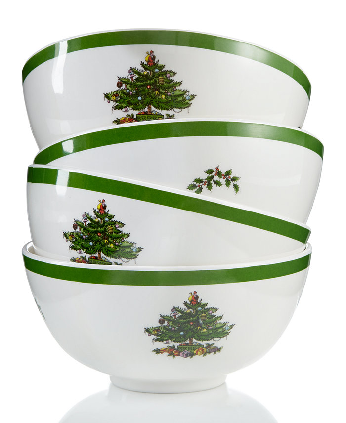 Spode Christmas Tree Melamine Bowl Set of 4