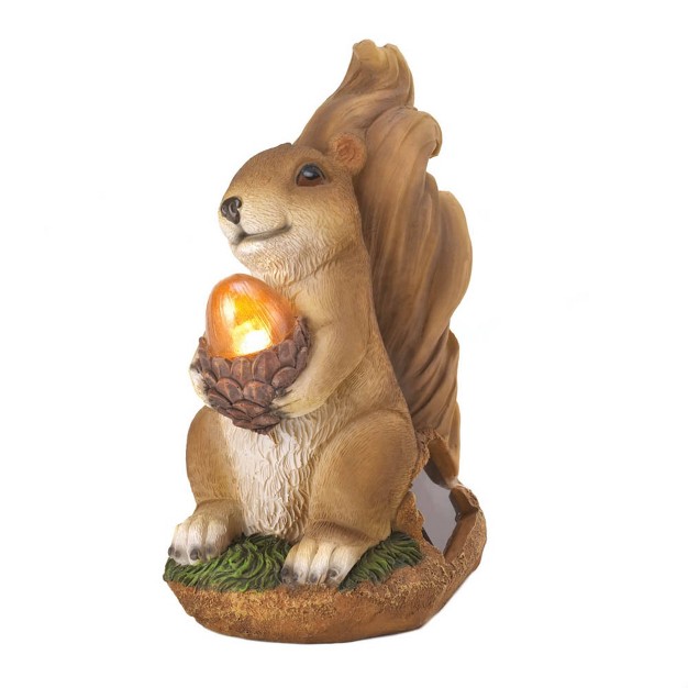 Squirrel Solar Statue Brown Zingz amp Thingz