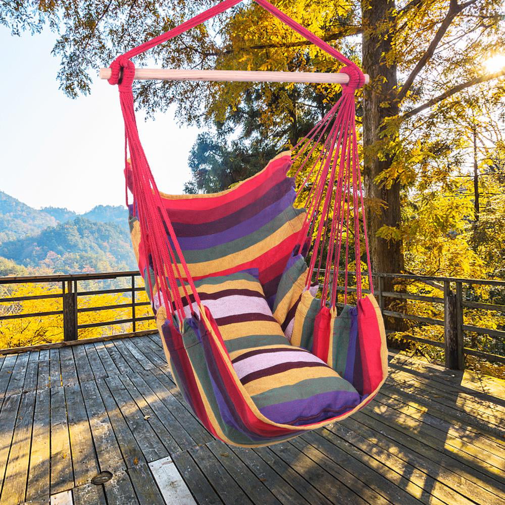 Ktaxon Hanging Rope Hammock Chair Swing Seat for Any Indoor or Outdoor Spaces