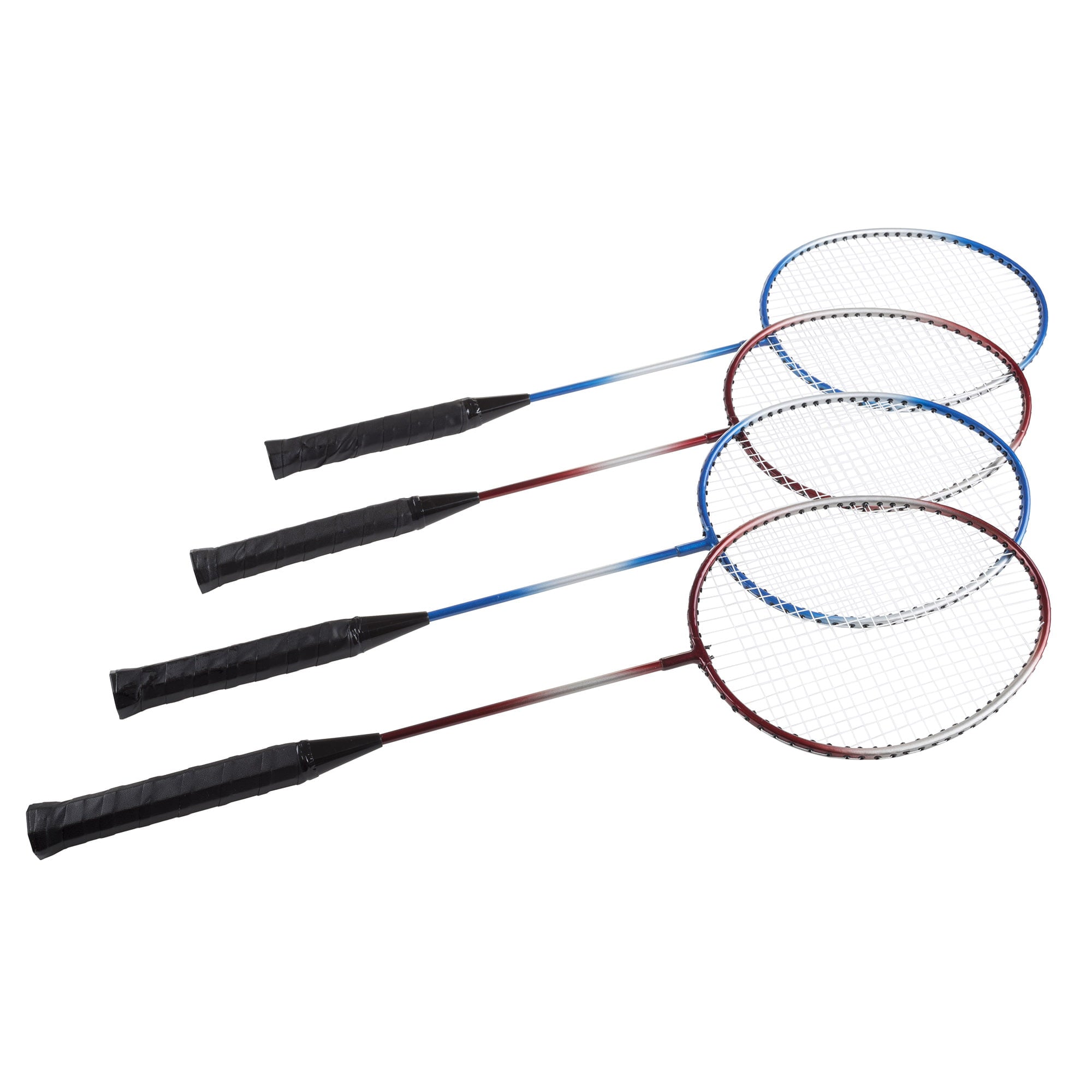 Hey Play All-in-One Portable Badminton Set with Rackets, Birdies, and Net