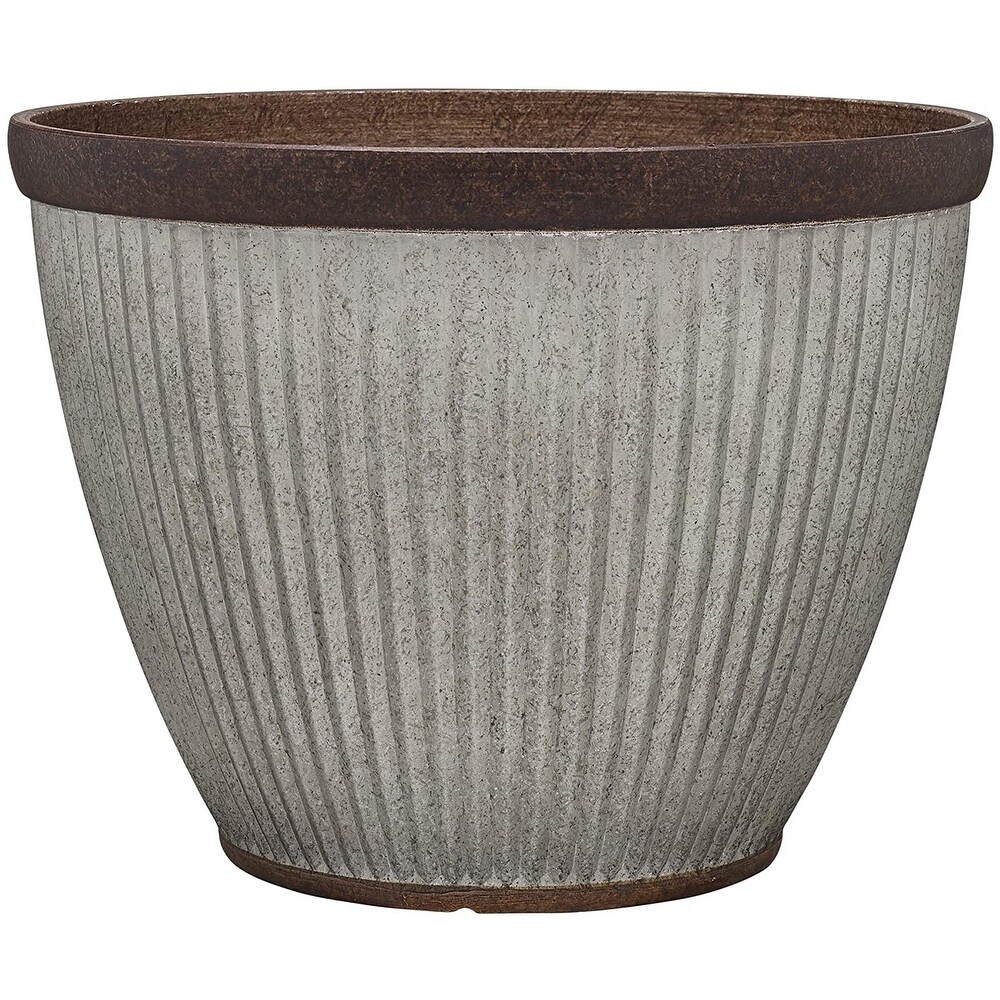 Southern Patio HDR 046868 20.5 Inch Rustic Resin Outdoor Planter Urn (3 Pack)   4.3