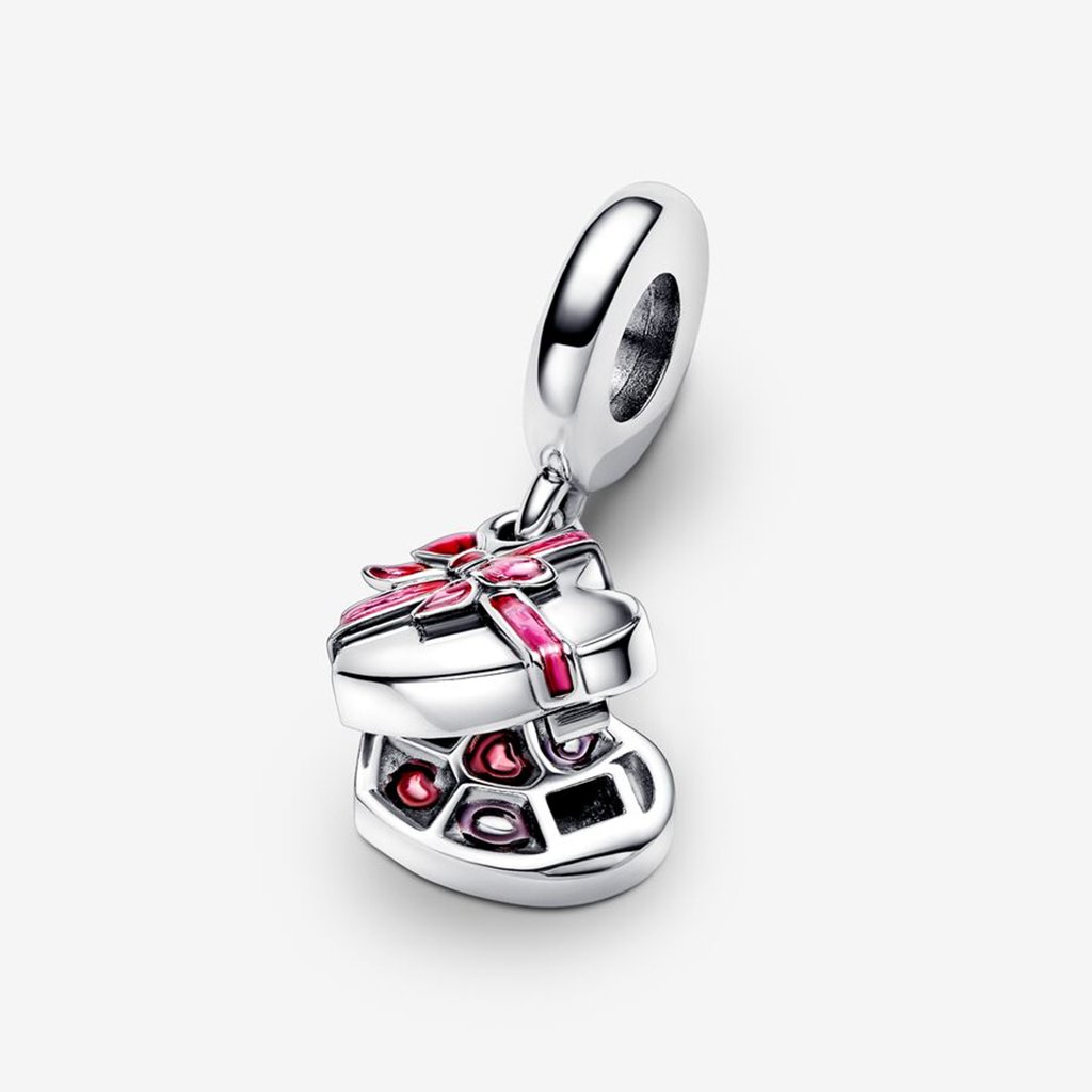 PANDORA  Openable Heart Chocolate Gift Box Dangle Charm