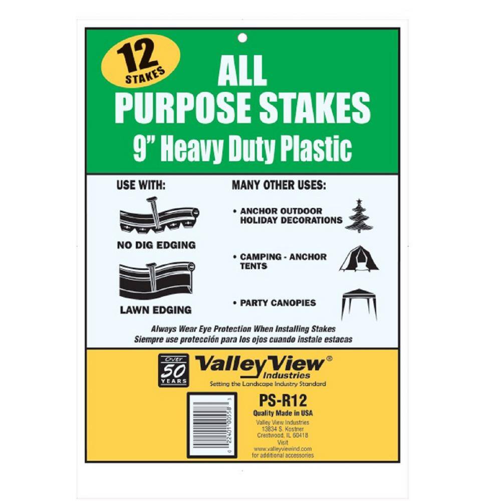 VALLEY VIEW 9 in. Poly Stakes PS-R12