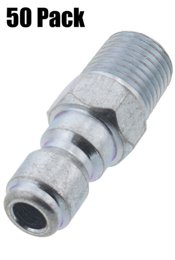 50 Erie Tools 1/4 MPT Male Zinc Plated Steel Plug QC Coupler