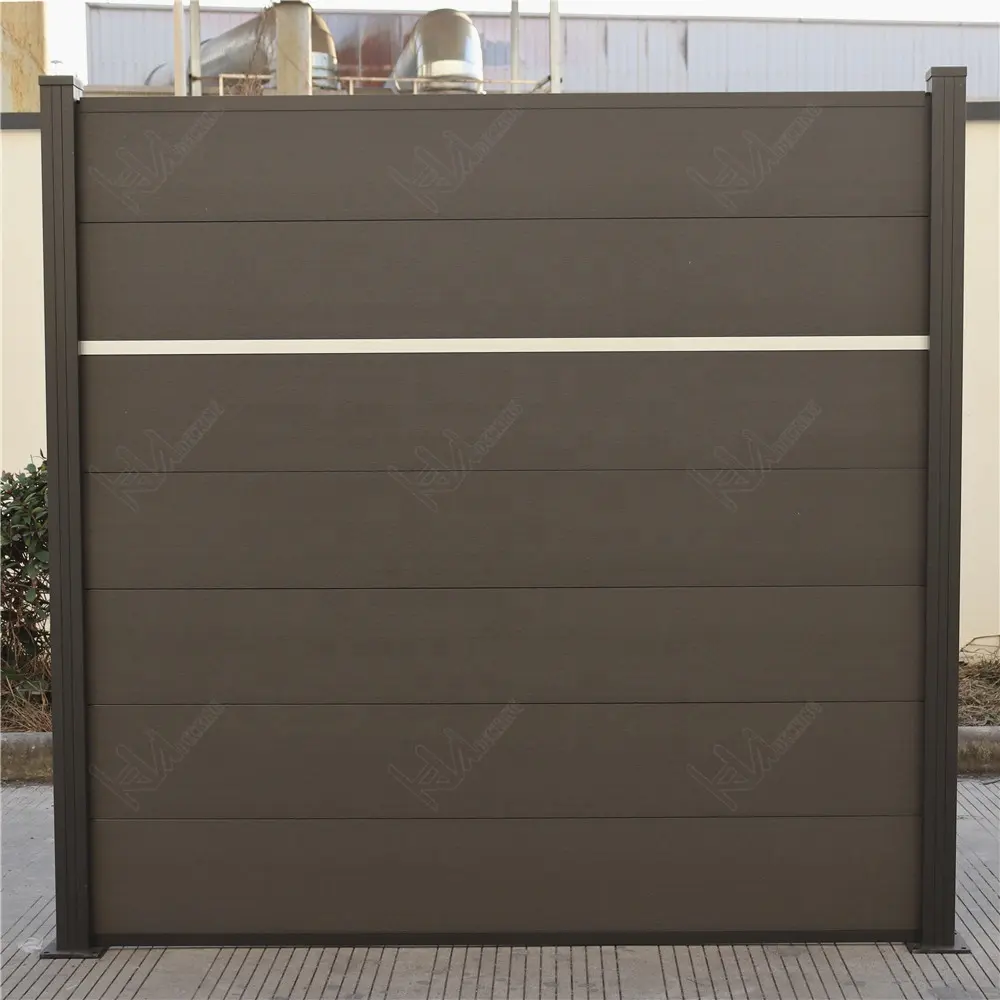 Popular Waterproof Fireproof Wood Plastic Composite Environmental Material Outdoor wall barrier WPC Fence for Garden