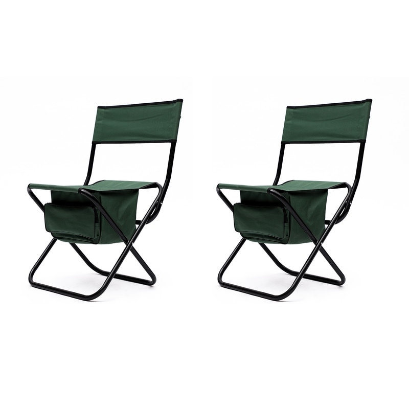 2 piece Folding Outdoor Camping Chair w/Storage Bag  Portable Chair