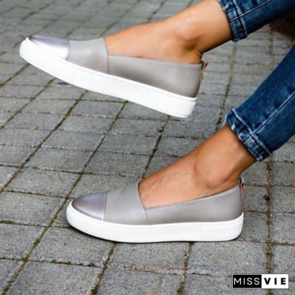 Women Flat Slip on Shoes Loafers Mocassin Platform Shoes