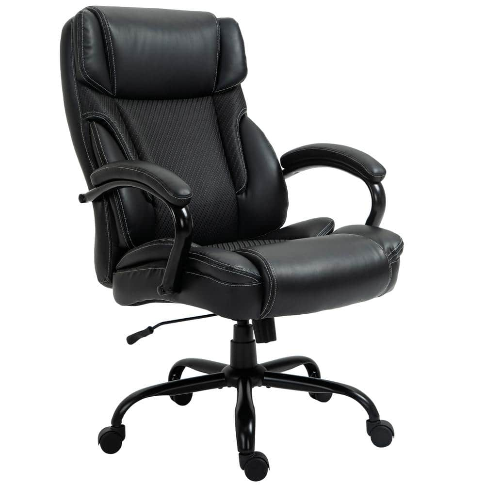 Vinsetto Black PU Seat Executive Office Chair with High Back Adjustable 921-462BK