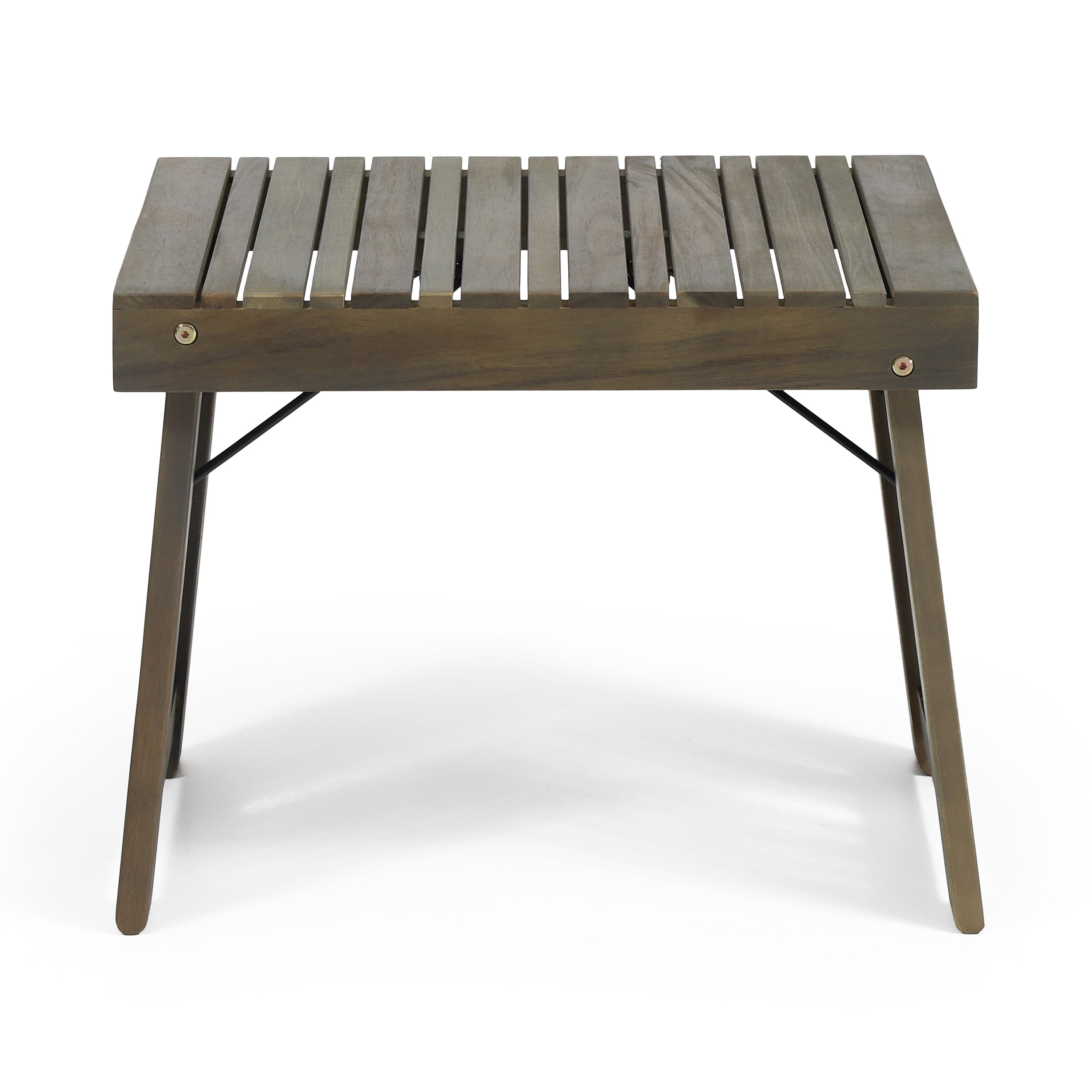 Karyme Outdoor Acacia Wood Folding Side Table