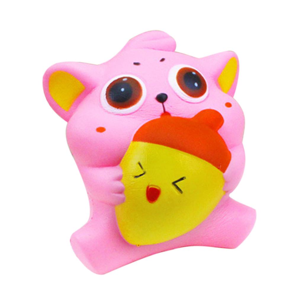 Exquisite Fun Soft Cat Cartoon Squishy Slow Rising Squeeze Toy Phone Straps Ballchains Simulation Kawaii Squishies Cream Scented Fidget Toys For Kids