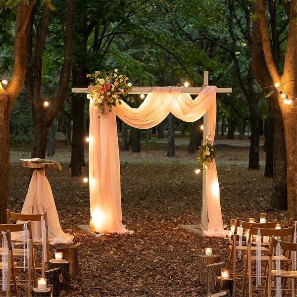 Solid Garden Wood Arch Backdrop Stand Flower Archway for Wedding Ceremony Decor