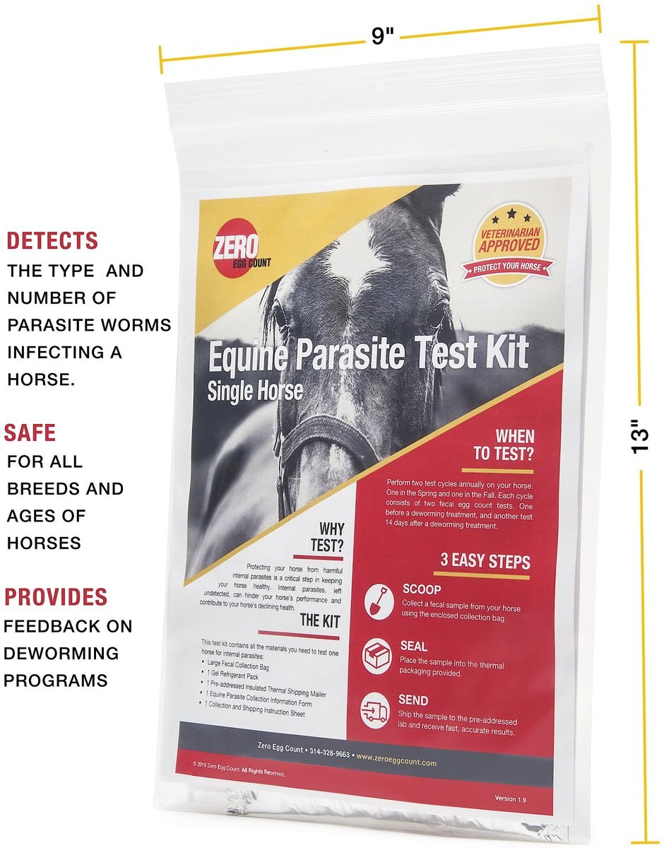 Zero Egg Count Equine Parasite and Worm Test Kit