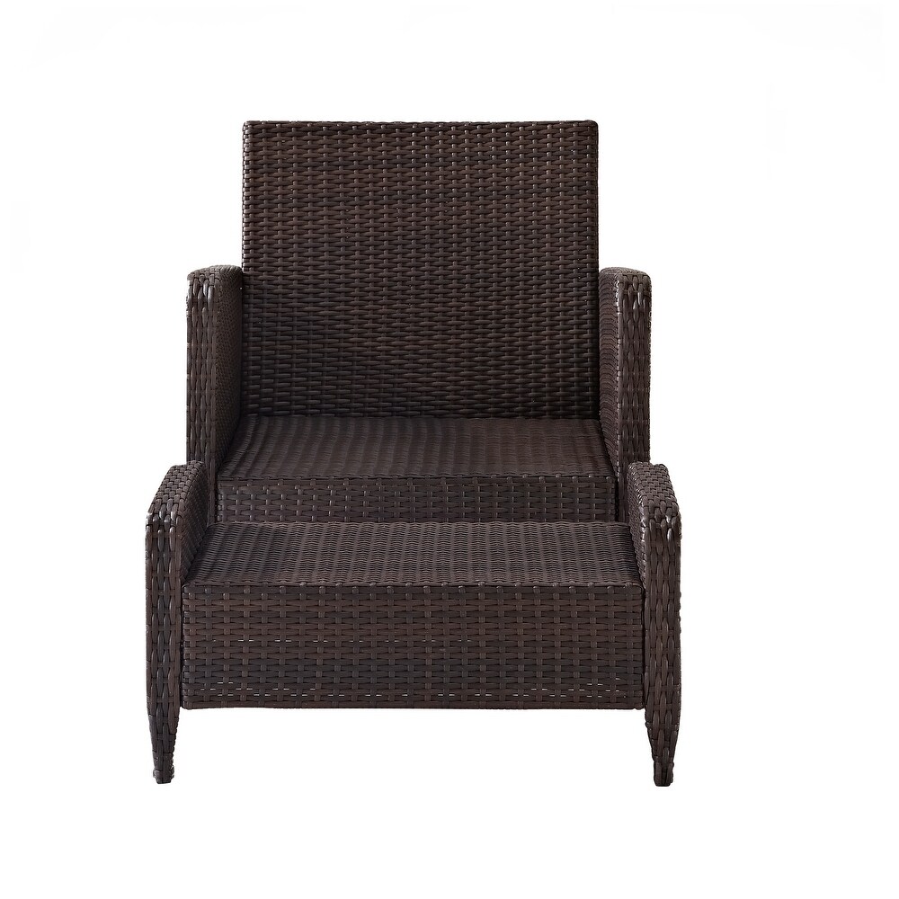 Kiawah 2Pc Outdoor Wicker Chair Set   55\