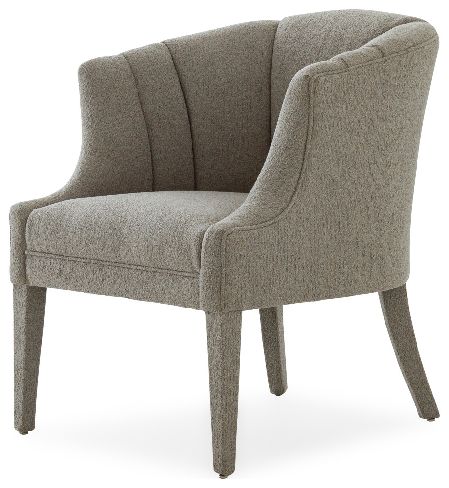 Modrest Ladera Glam Grey Fabric Accent Chair   Transitional   Armchairs And Accent Chairs   by Vig Furniture Inc.  Houzz