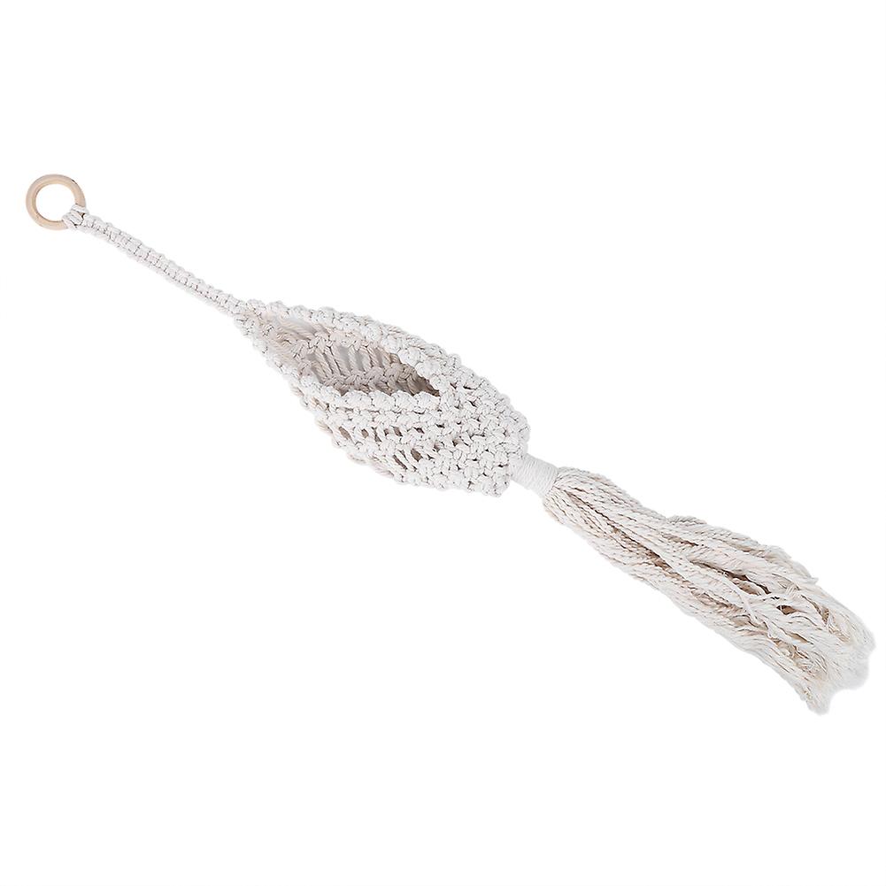 Hand Woven Cotton Rope Hanging Basket Plant Flower Pot Hanger For Balcony Garden Decoration