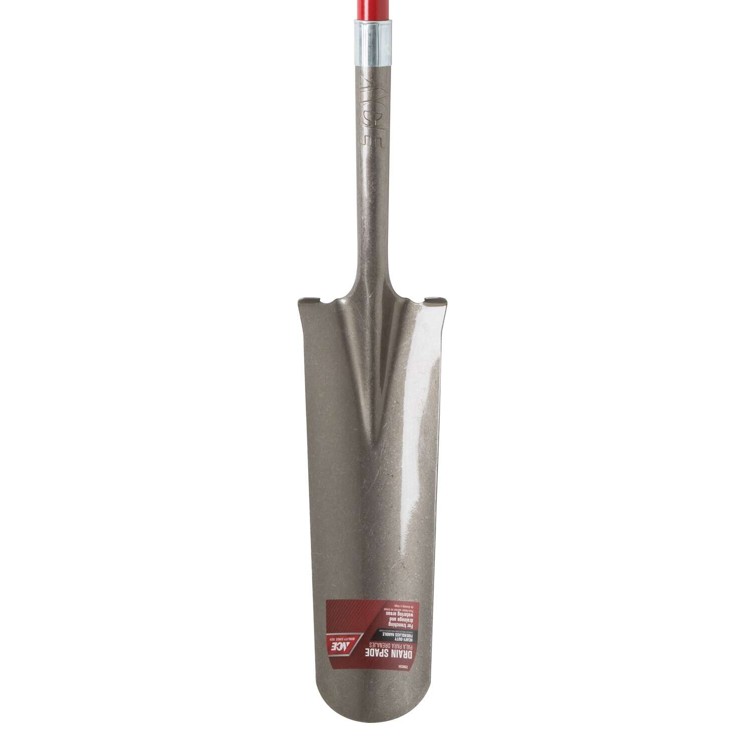 Ace 45.75 in. Steel Round Drain Spade Fiberglass Handle