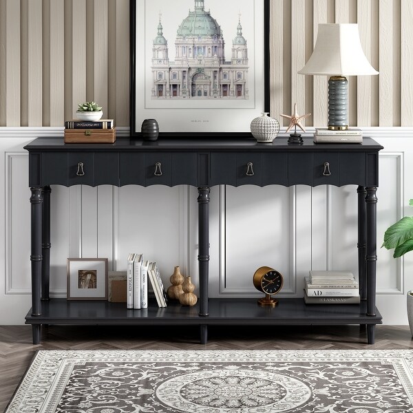 Console Table for Hallway Living Room Bedroom with 4 Drawers and 1 Shelf