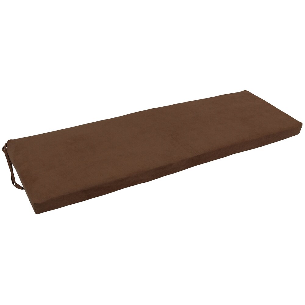 Microsuede Indoor Bench Cushion (57   60   or 63 inches wide)