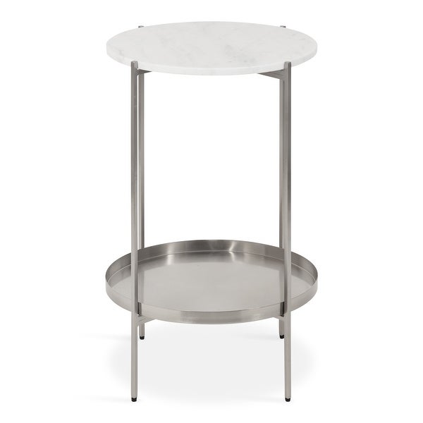 Kate and Laurel Lavish Marble Side Table