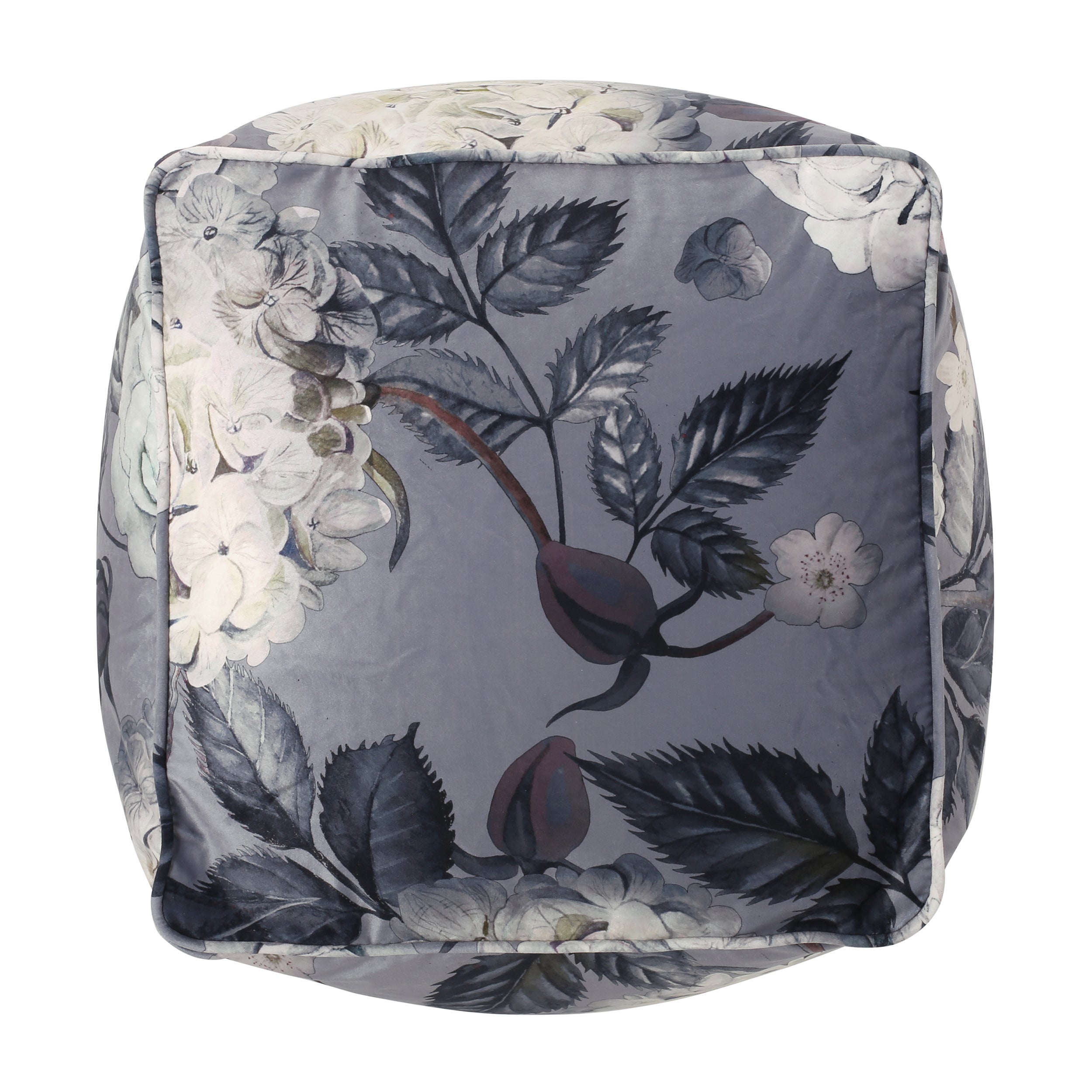 Amlin Traditional Fabric Flower Print Pouf