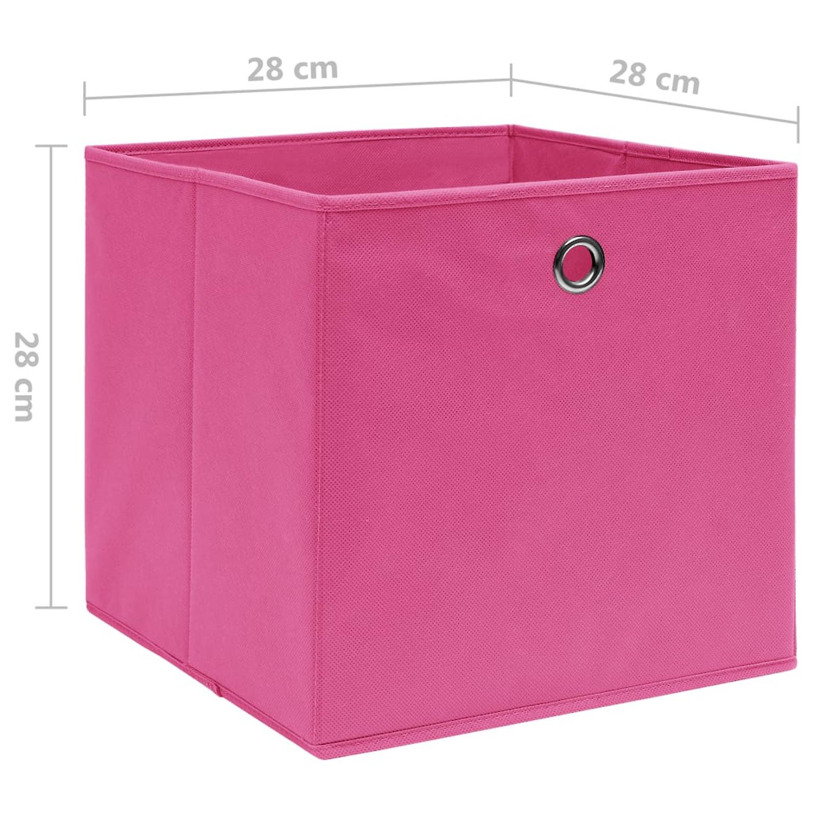 4 Pcs Containers In Non-woven Fabric 28x28x28 Cm Pink No.333738