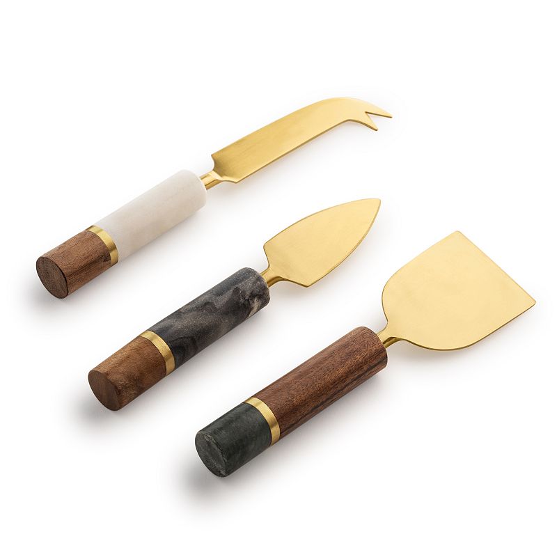 Evora Marble Cheese Knives， Set of 3