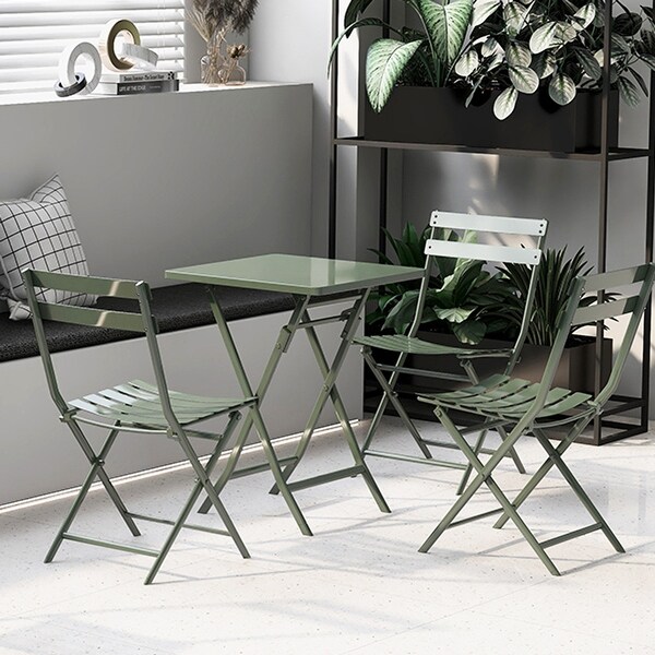 Metal 3Piece Foldable Bistro Set