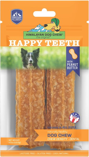 Himalayan Pet Supply Happy Teeth Large Peanut Butter Flavor Dental Dog Treat