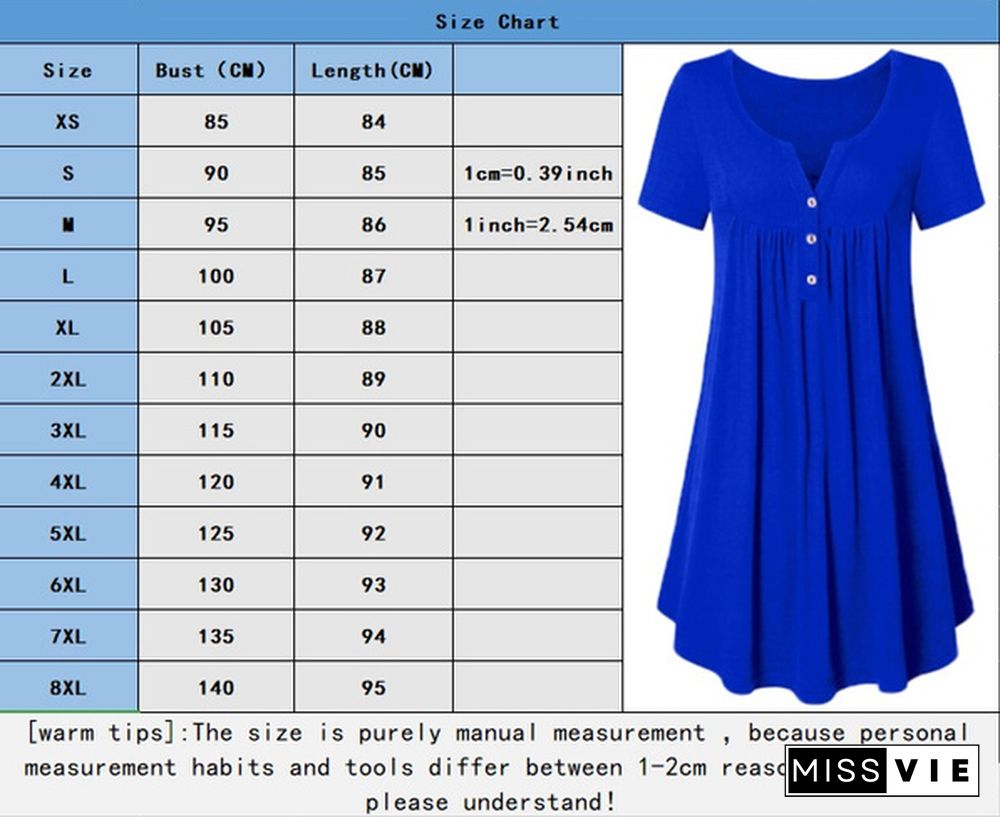 Women's Fashion Pockets Dresses Solid Color Casual V-neck Dress Pleated Party Dress Elegant Ladies Loose Cotton Dresses Summer Short Sleeve Plus Size Dresses XS-8XL