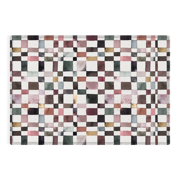 Ninola Design Watercolor Checker Company Is Coming Rug Deny Designs