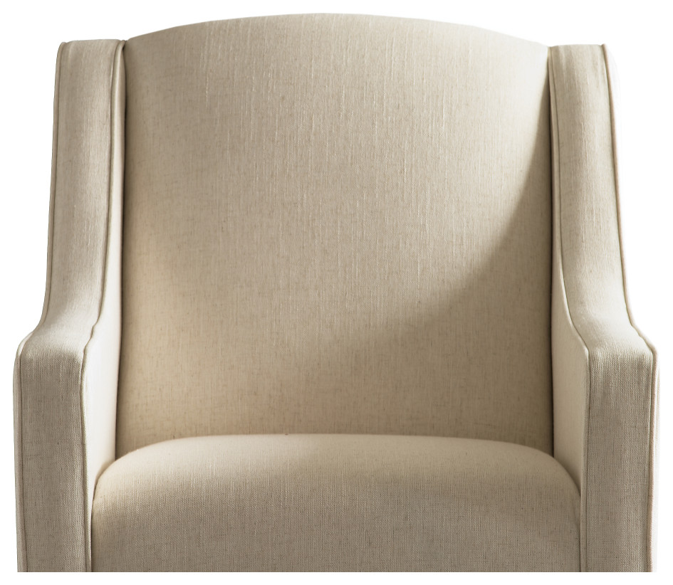 Cream Upholstered Curved Armchair  Andrew Martin Finbar   Transitional   Armchairs And Accent Chairs   by Oroa   Distinctive Furniture  Houzz