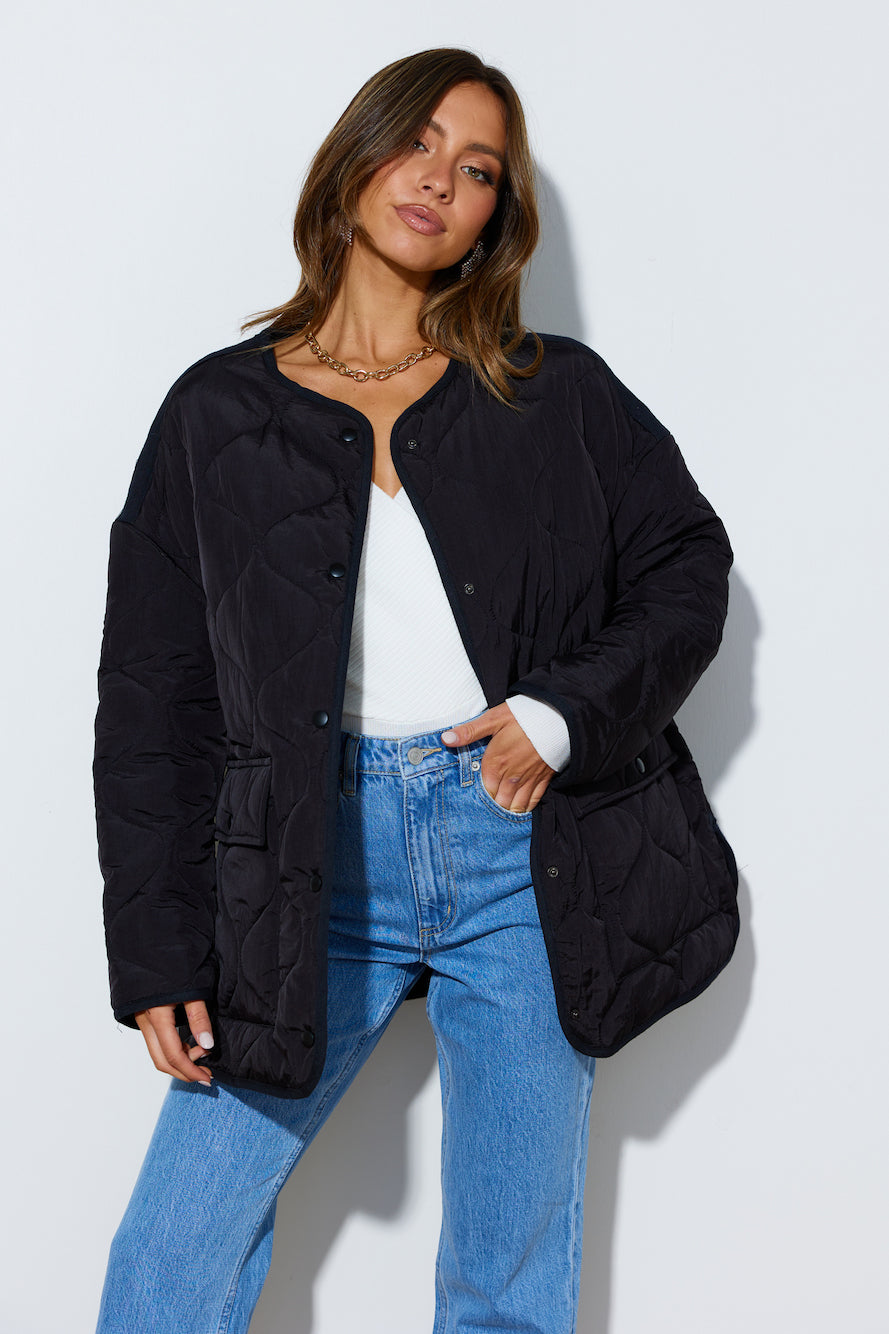 LIONESS Dusk Till Dawn Puffer Jacket Onyx