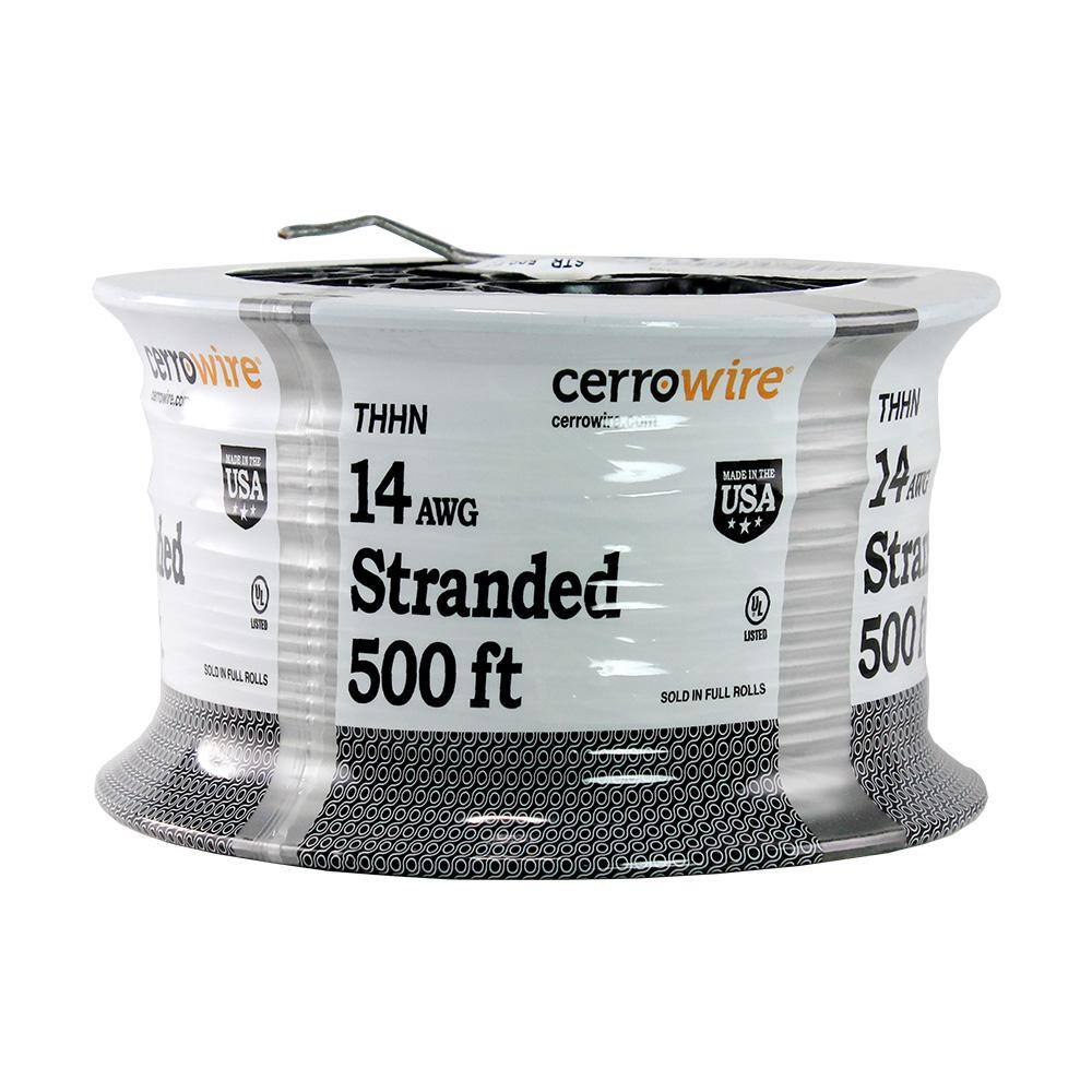 Cerrowire 500 ft. 14 Gauge Gray Stranded Copper THHN Wire 112-3460J