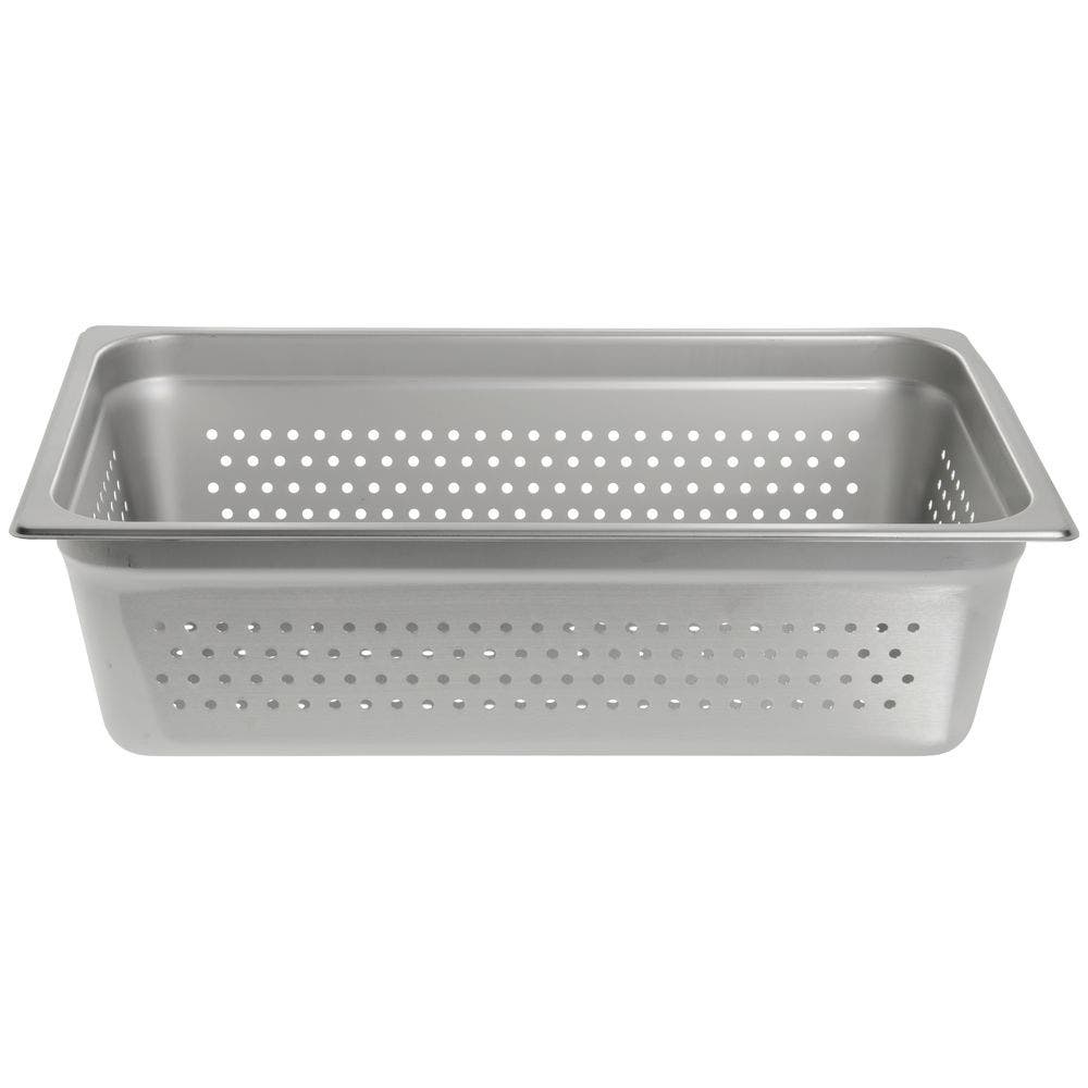 Central Exclusive Full Size 22 Gauge Stainless Steel Perforated Steam Table Pan - 6