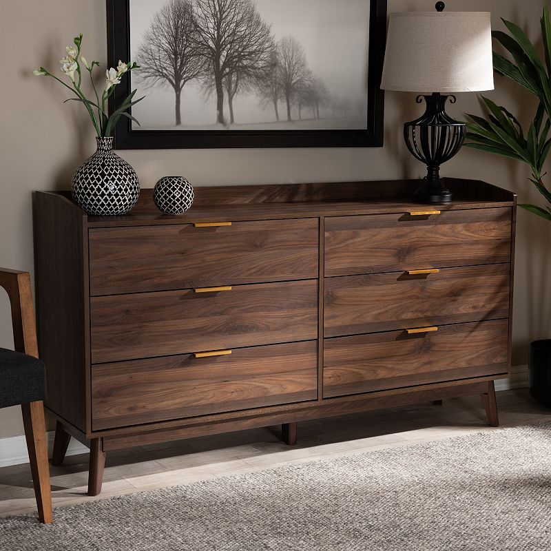 Baxton Studio Lena Medium Brown Dresser