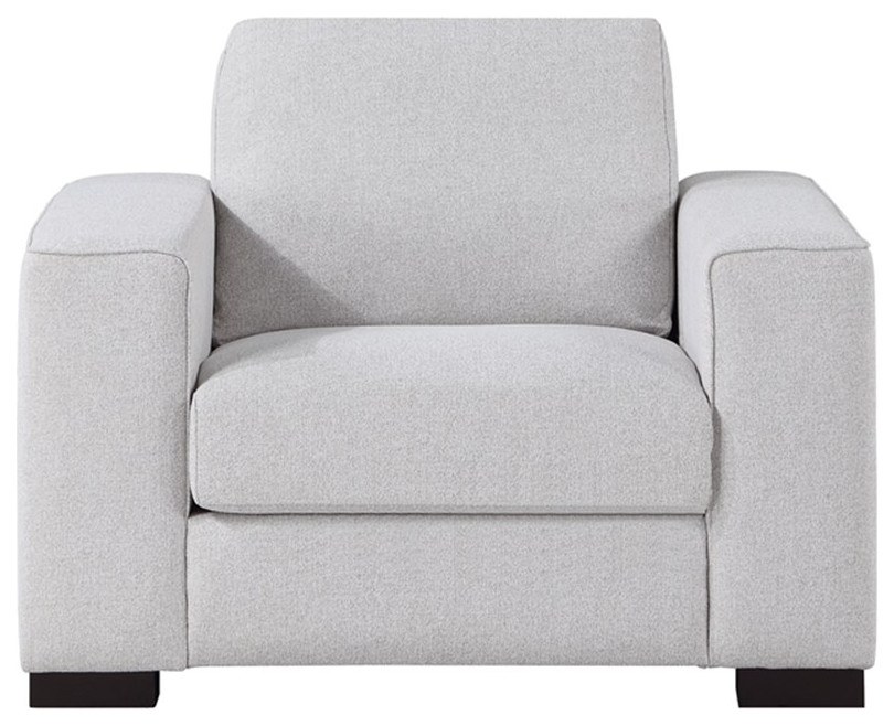 Lexicon Solaris 18 quotModern Plywood and Fabric Chair in Gray Finish   Transitional   Armchairs And Accent Chairs   by Homesquare  Houzz